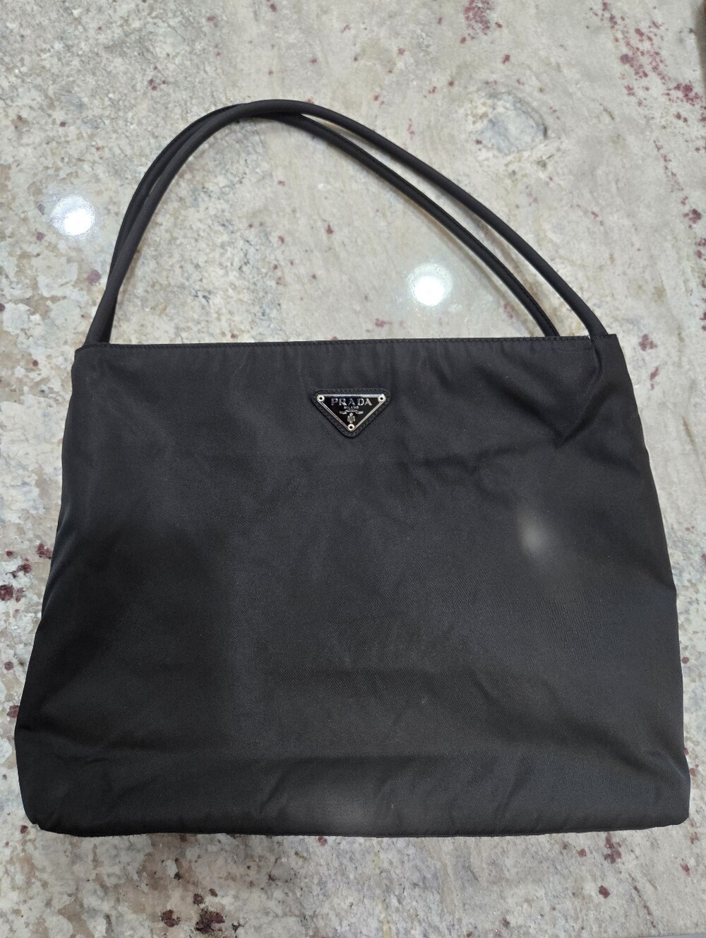Vintage Y2K Prada Nylon Shoulder Bag Black Authentic Early 2000s - Picture 2 of 16